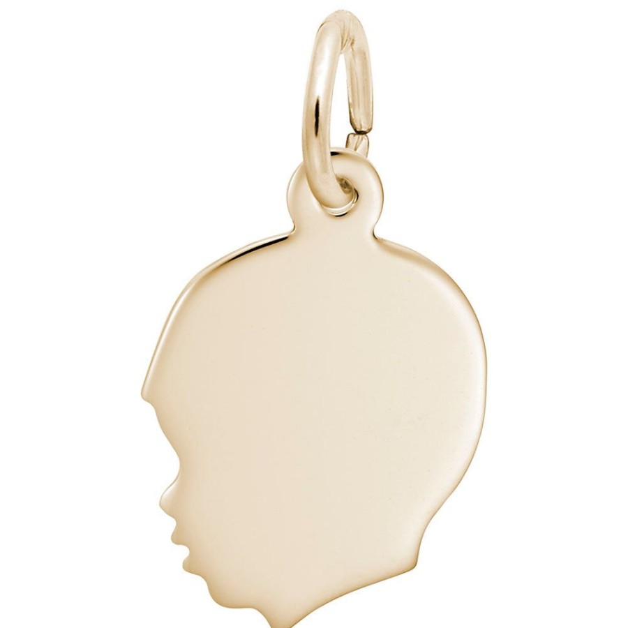 Jewelry Rembrandt | 14K Flat Boy'S Head Charm