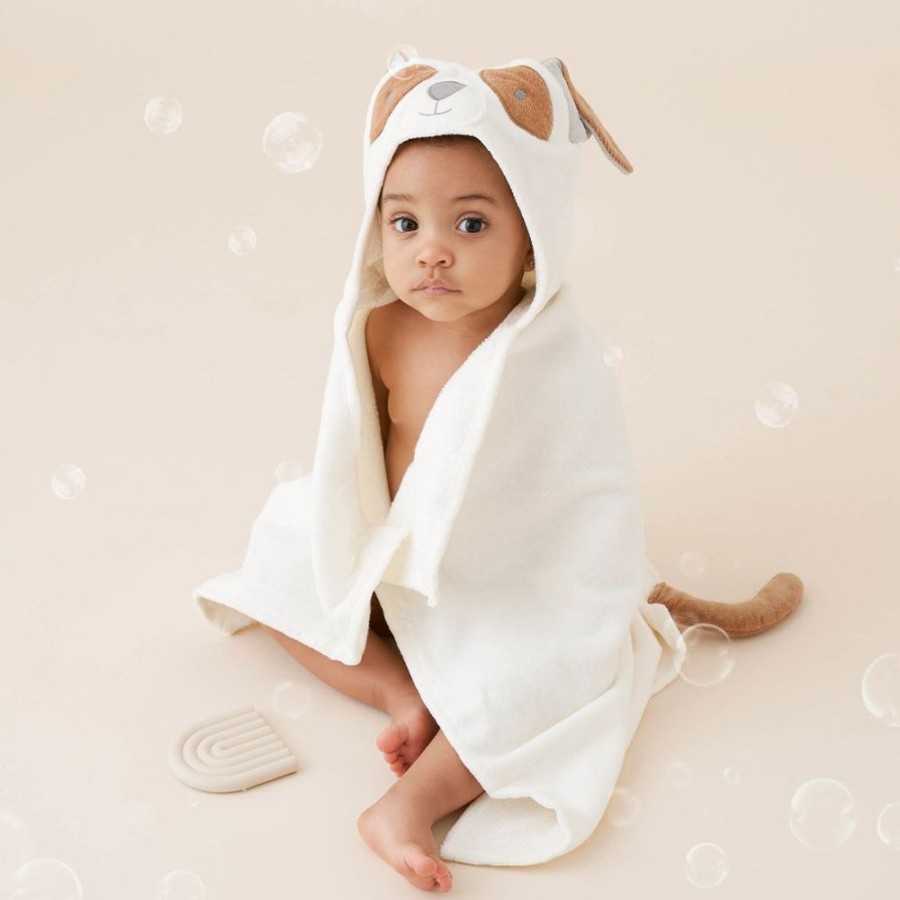 Gifts Elegant Baby | Elegant Baby Bath Wrap Tan Puppy