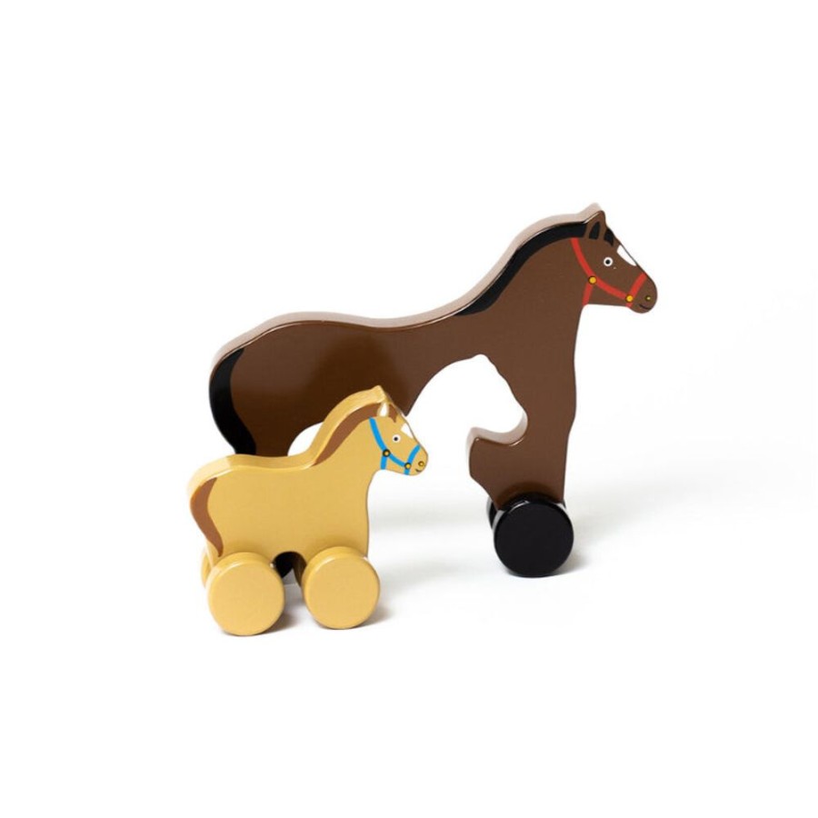 Gifts Jack Rabbit Creations | Jrc Mommy & Baby Horse Push Toy