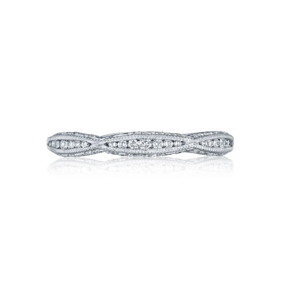 Jewelry Tacori | Tacori Classic Crescent Twist With Diamond Accent Wedding Band