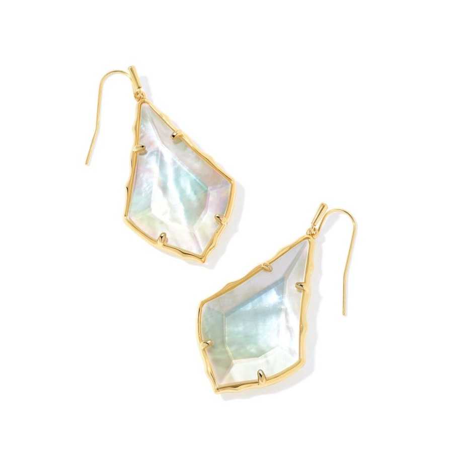 Jewelry Kendra Scott | Kendra Scott Alex Faceted Drop Earrings In Ivory Illusion