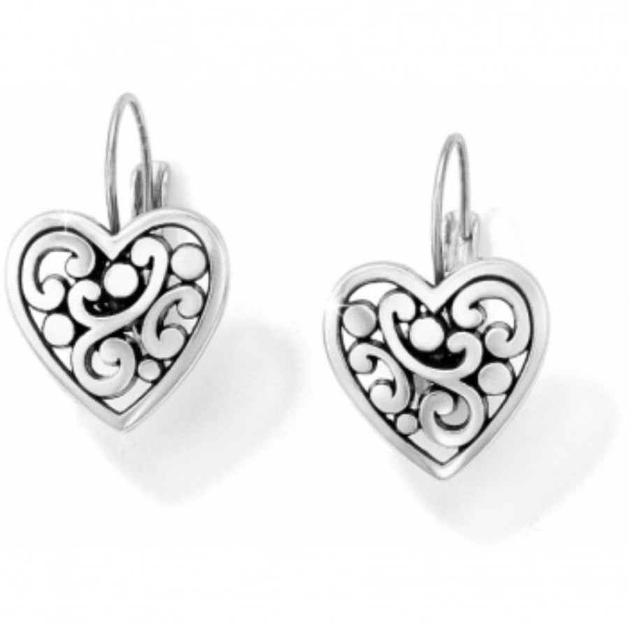 Jewelry Brighton | Brighton Contempo Heart Leverback Drop Earrings