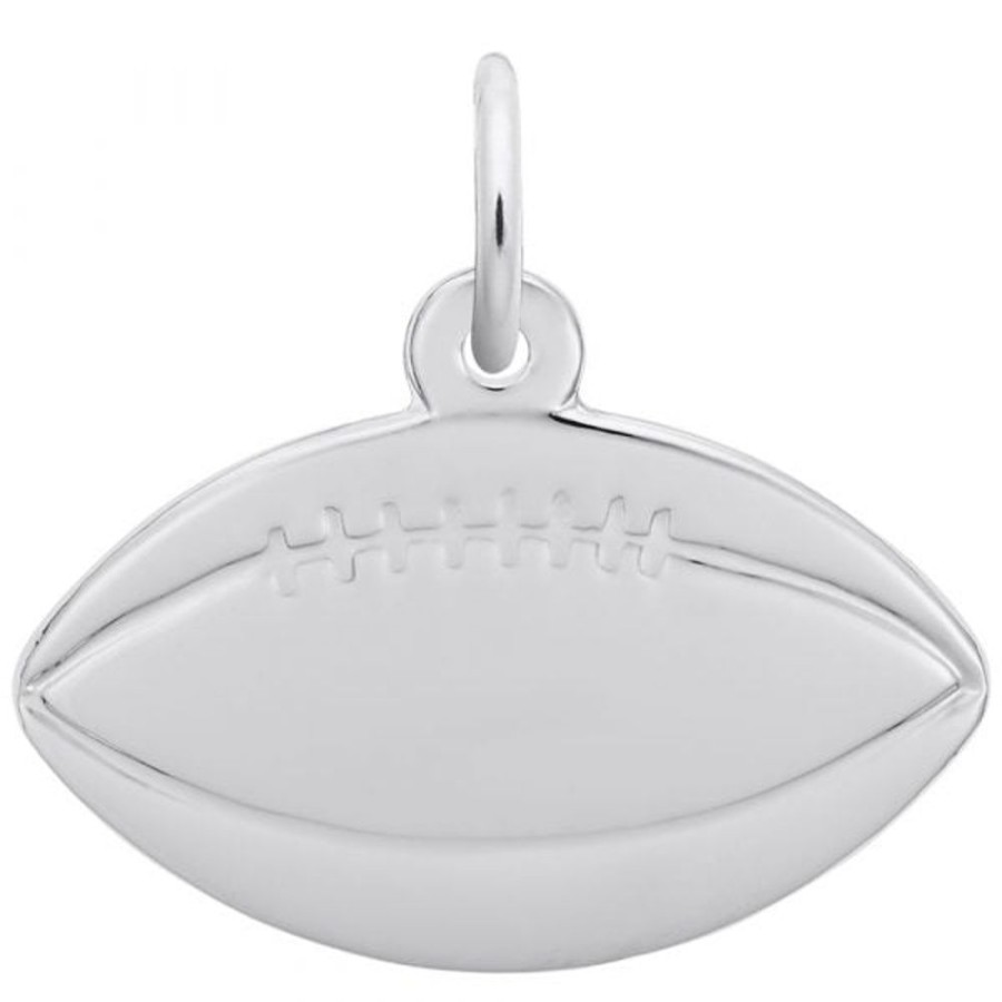 Jewelry Rembrandt | Sterling Silver Flat Football Charm