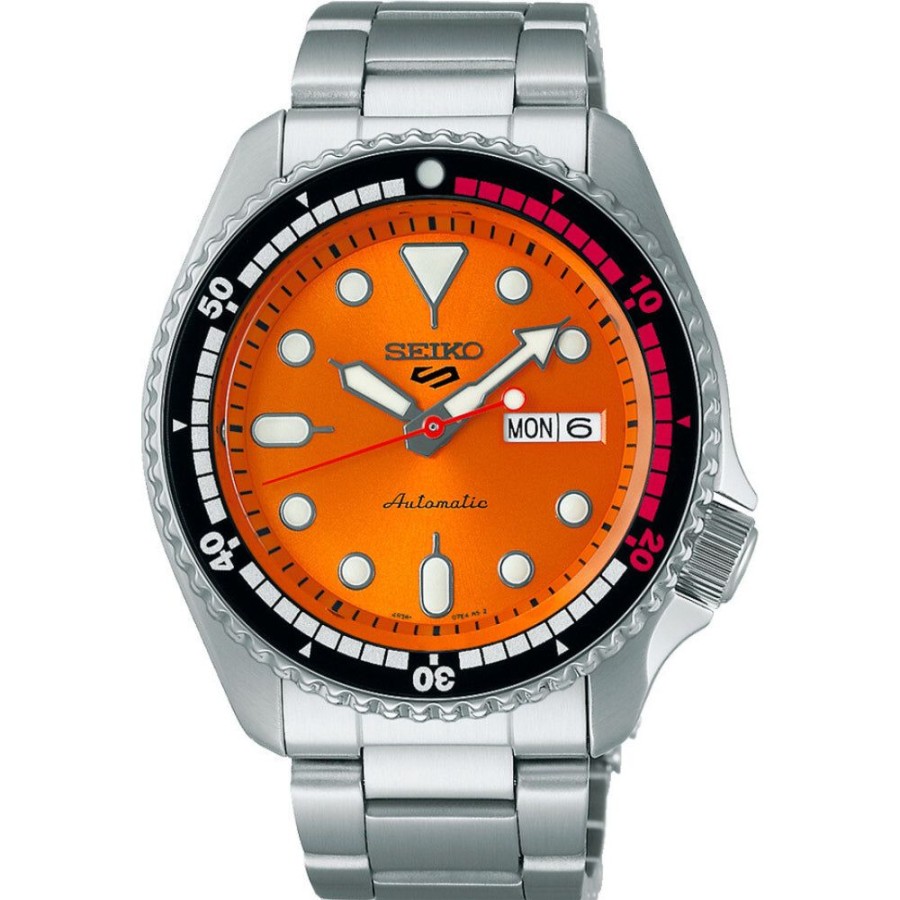 Timepieces Seiko | Seiko 5 Sports Skx Style Limited Edition Automatic - Orange Dial Srpk0