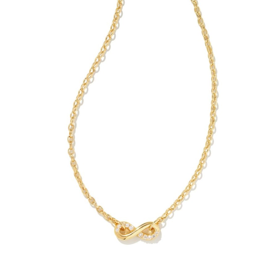 Jewelry Kendra Scott | Kendra Scott Annie Infinity Pendant Necklace In White Crystal