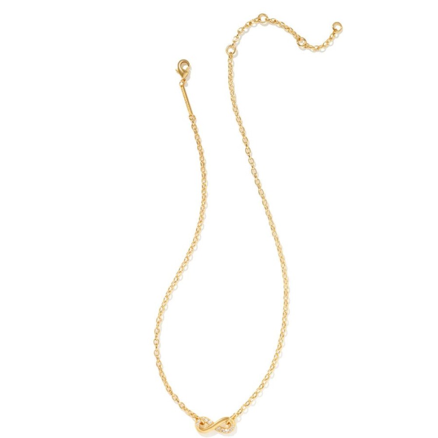 Jewelry Kendra Scott | Kendra Scott Annie Infinity Pendant Necklace In White Crystal