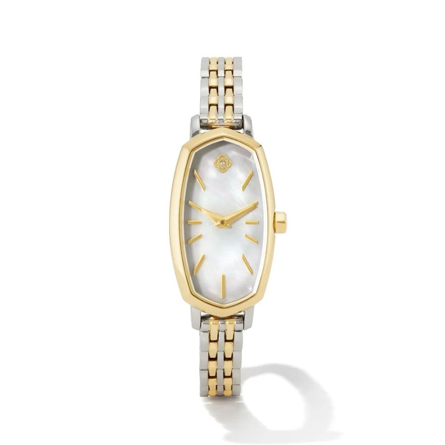 Timepieces Kendra Scott | Kendra Scott Elle Watch Two Tone-Ivory Mother Of Pearl