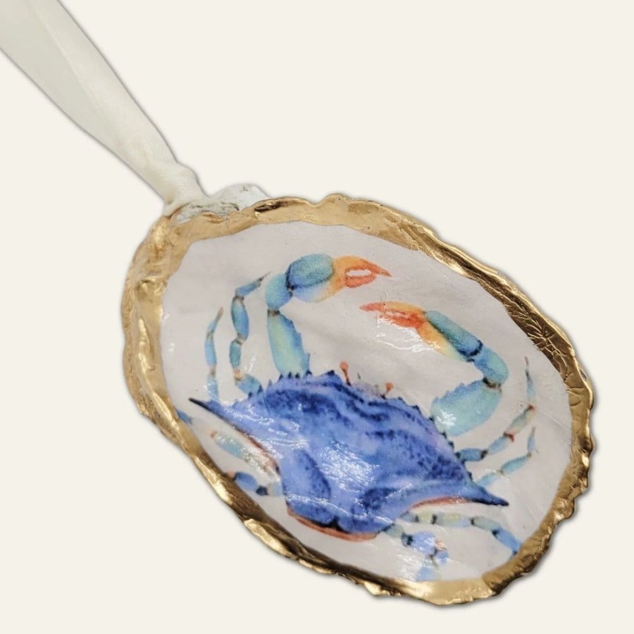 Gifts Smyth Jewelers | Blue Crab Oyster Shell Ornament