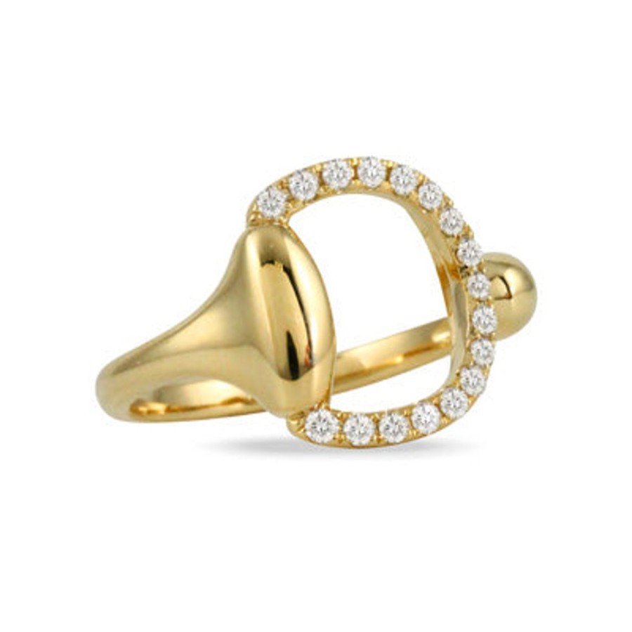 Jewelry Doves | 18K Diamond Equestrian Single Ring