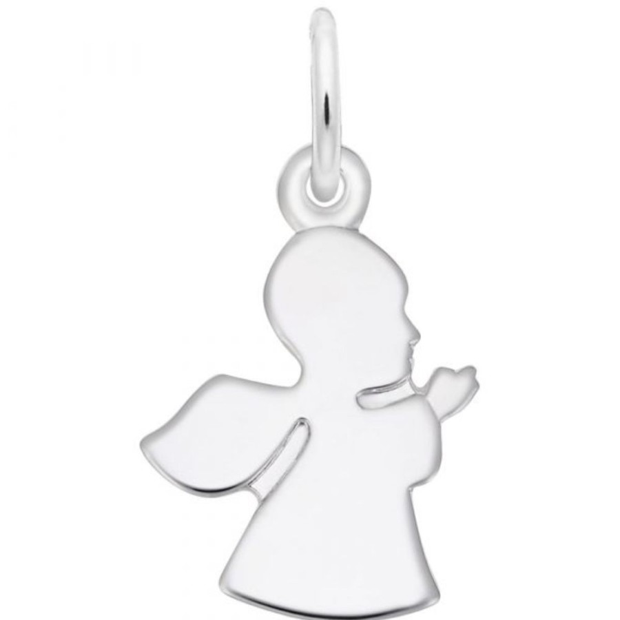 Jewelry Rembrandt | Sterling Silver Flat Angel Charm