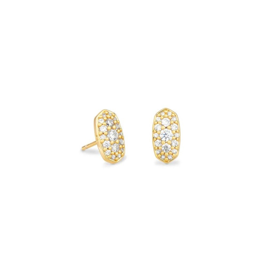 Jewelry Kendra Scott | Kendra Scott Grayson Stud Earrings In White Crystal