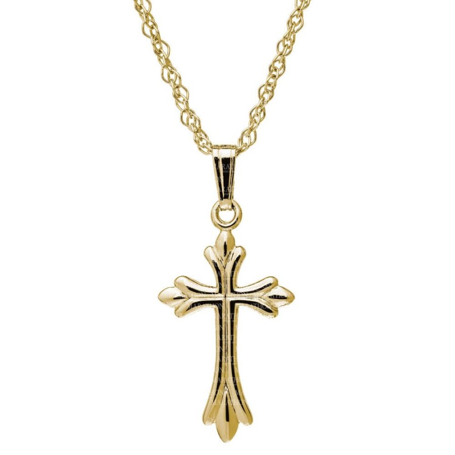 Jewelry Smyth Jewelers | 14Y Gold Cross Pendant Necklace 18"