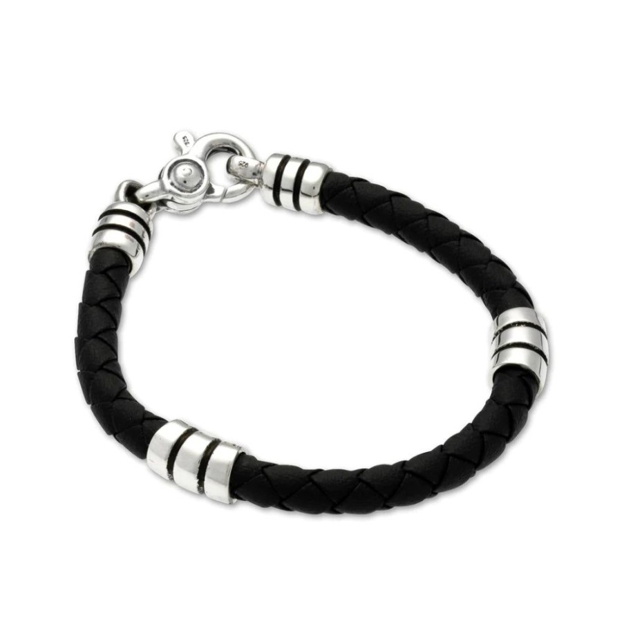 Gifts Smyth Jewelers | Men'S Leather Stratus Bracelet