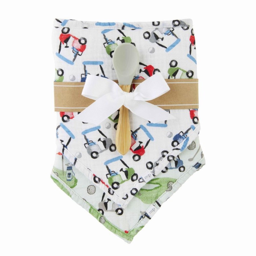 Gifts Mud Pie | Mud Pie Golf Bib & Spoon Set