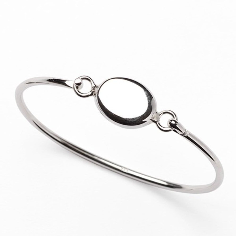 Jewelry Smyth Jewelers | Sterling Silver Engravable Flip-Top Bangle