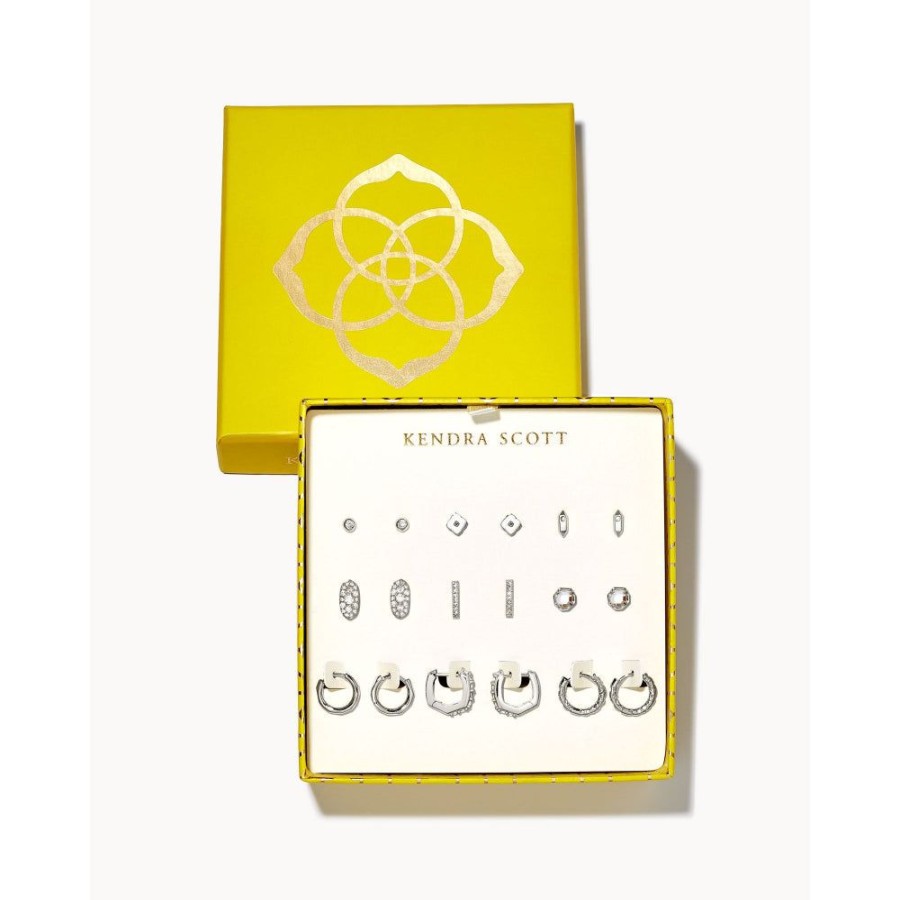 Jewelry Kendra Scott | Kendra Scott Earring Gift Set In White Crystal - Set Of 9