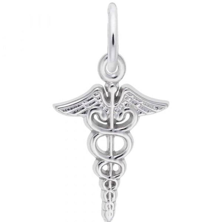 Jewelry Rembrandt | Sterling Silver Caduceus Charm