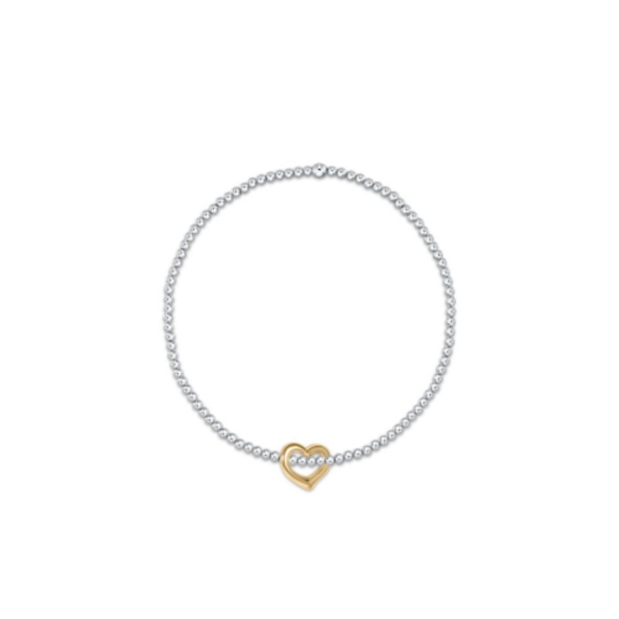 Jewelry enewton | Enewton Classic Sterling 2.5 Bead Bracelet With Love Gold Charm