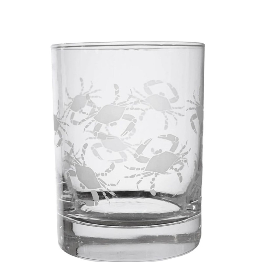 Gifts Blue Crab Life | Blue Crab Life Rocks Glass (Double Old Fashioned)