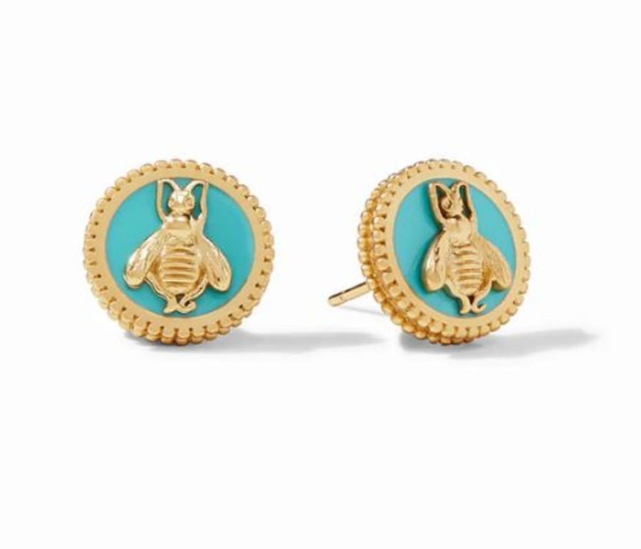 Jewelry Julie Vos | Julie Vos Bee Cameo Stud Gold Earring