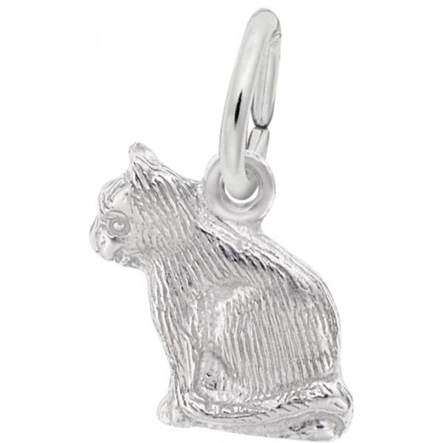 Jewelry Rembrandt | Sterling Silver Cat Profile Charm