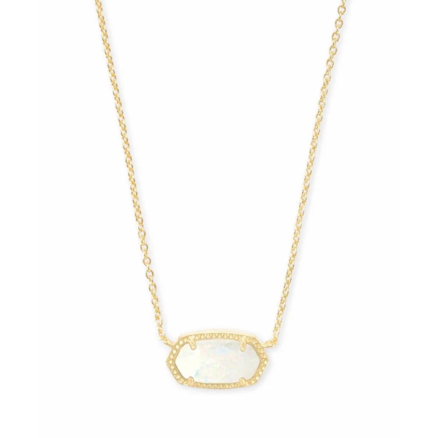 Jewelry Kendra Scott | Kendra Scott Elisa Pendant Necklace In White Kyocera Opal