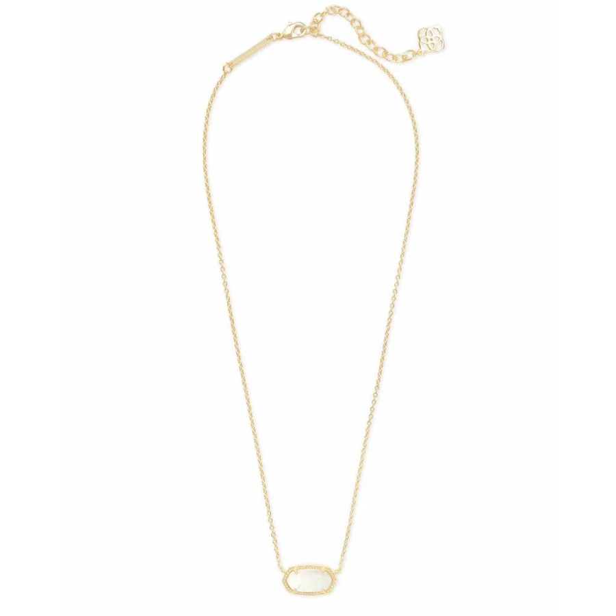 Jewelry Kendra Scott | Kendra Scott Elisa Pendant Necklace In White Kyocera Opal