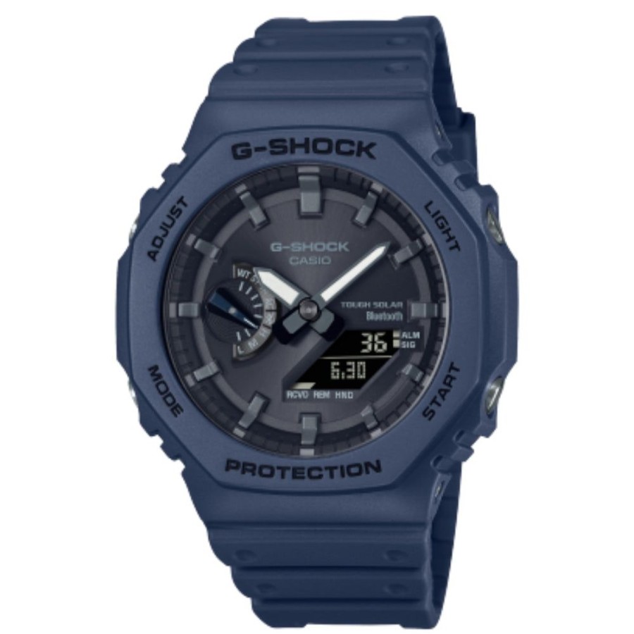 Timepieces G-SHOCK | G-Shock Analog Digital Solar Smartphone Link Blue Gab2100-2A