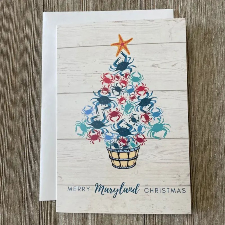 Gifts Smyth Jewelers | Crab Christmas Tree Christmas Card-Maryland Christmas Card