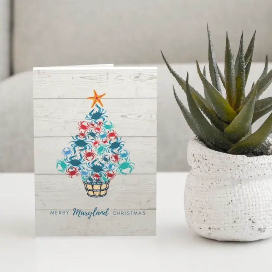 Gifts Smyth Jewelers | Crab Christmas Tree Christmas Card-Maryland Christmas Card