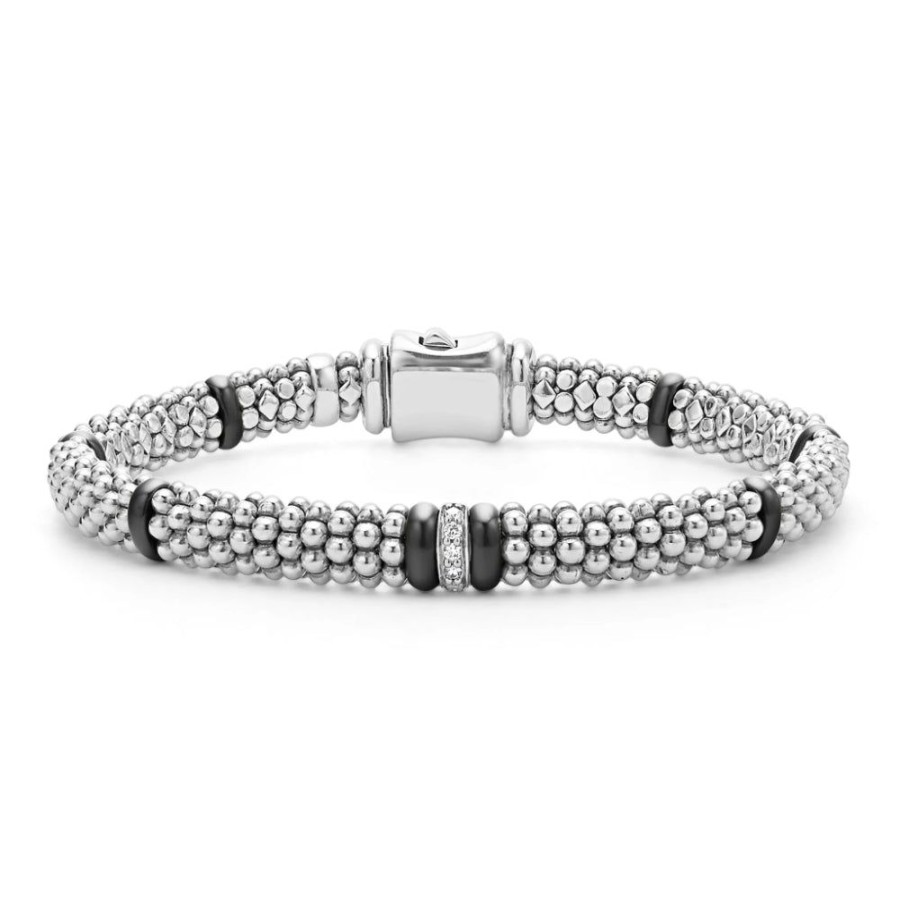 Jewelry Lagos | Lagos Single Station Diamond Caviar Bracelet