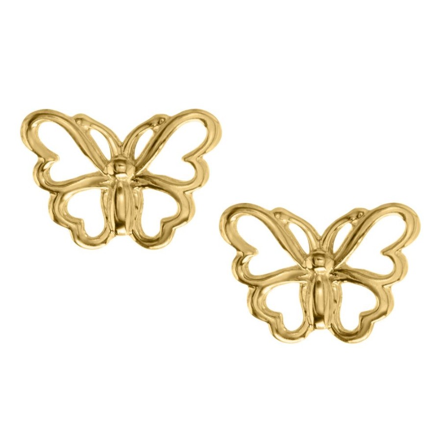 Jewelry Smyth Jewelers | 14Y Children'S Gold Butterfly Earrings