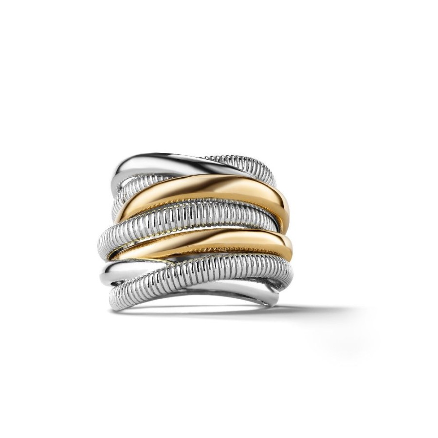 Jewelry Judith Ripka | Judith Ripka Eternity Highway Seven Band Ring With 18K Gold