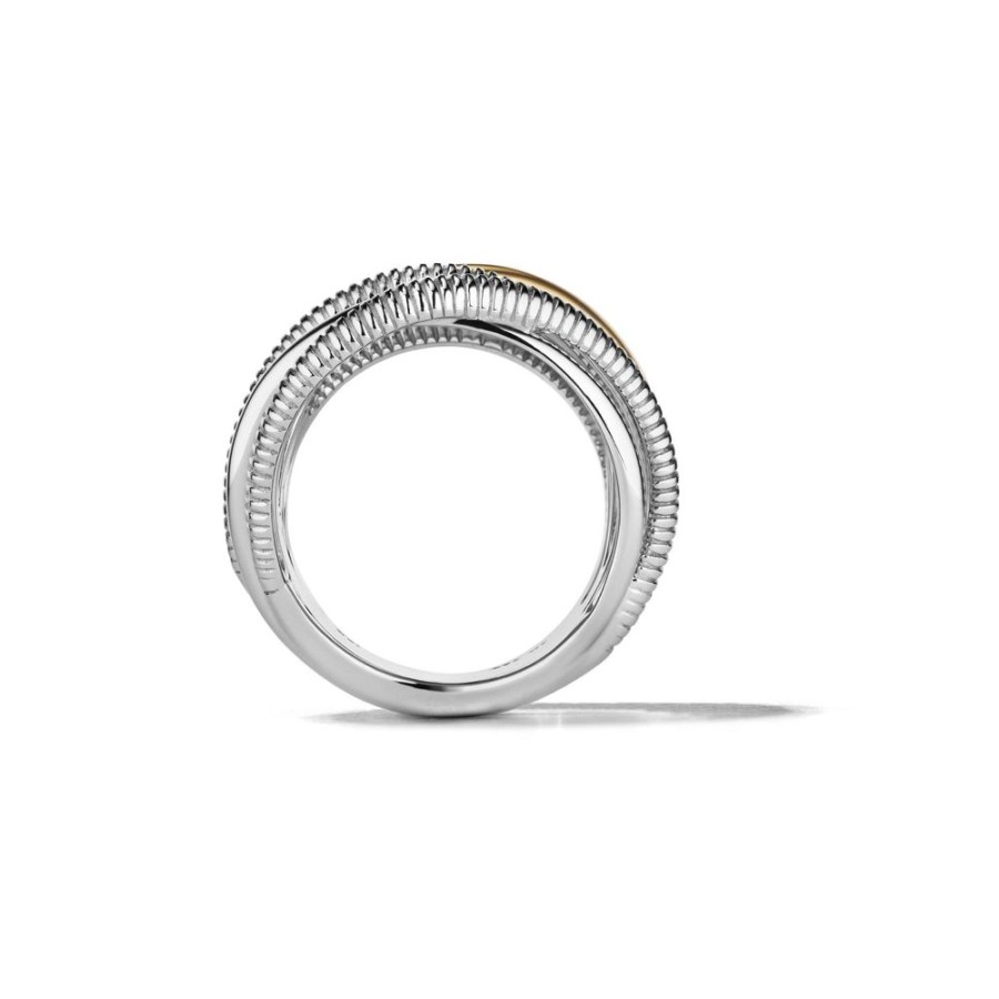 Jewelry Judith Ripka | Judith Ripka Eternity Highway Seven Band Ring With 18K Gold