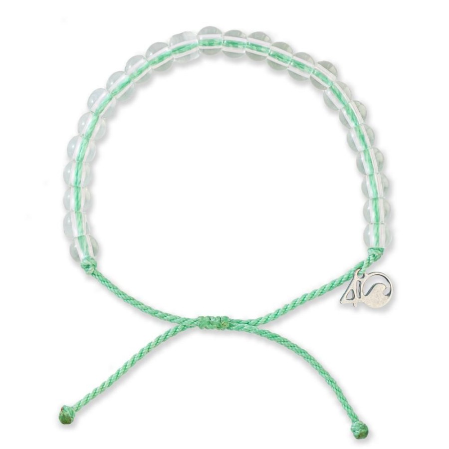 Jewelry 4Ocean | 4Ocean Loggerhead Sea Turtle Sea Foam Green Beaded Bracelet