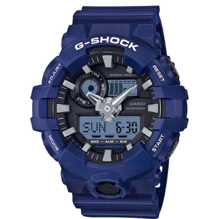 Timepieces G-SHOCK | G-Shock Analog Digital Ga-700 Series Black/Blue