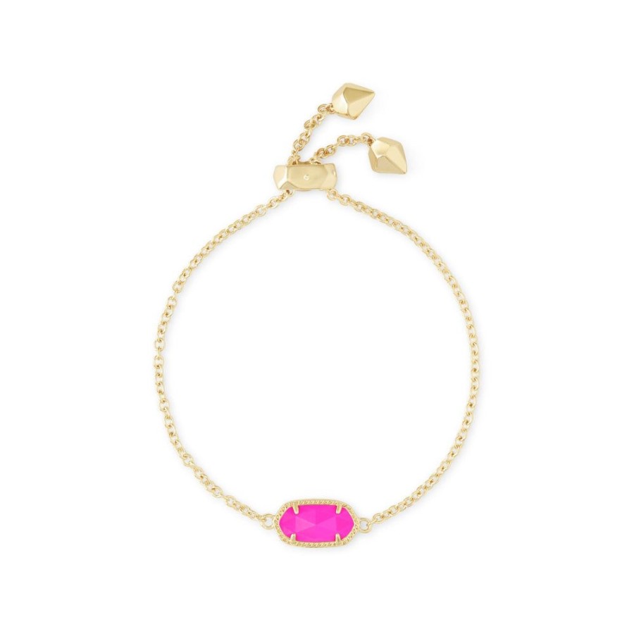 Jewelry Kendra Scott | Kendra Scott Elaina Gold Adjustable Chain Bracelet In Magenta