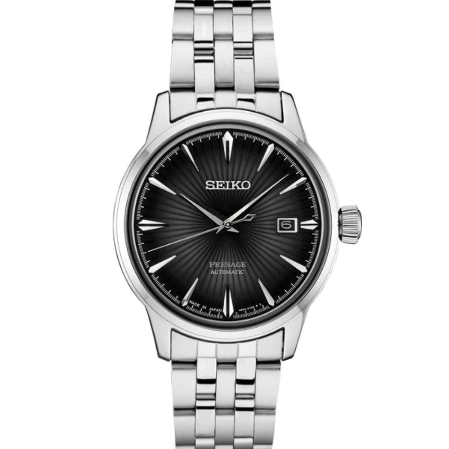 Timepieces Seiko | Seiko Presage Collection 40.5Mm Black Dial Automatic Srpe17