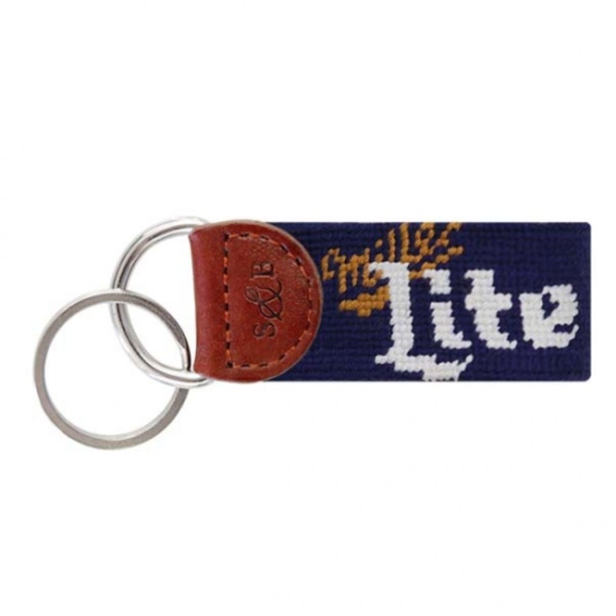 Gifts Smathers u0026 Branson | Smathers & Branson Miller Lite Needlepoint Key Fob