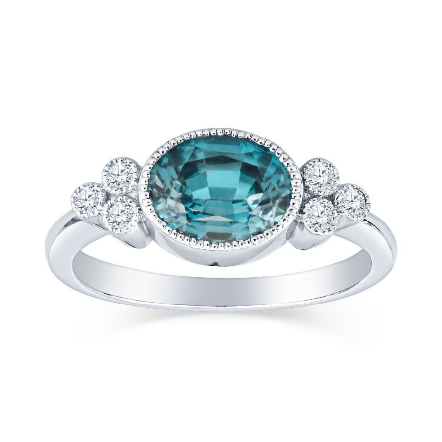 Jewelry Smyth Jewelers | 14K Vintage Style Blue Zircon Ring