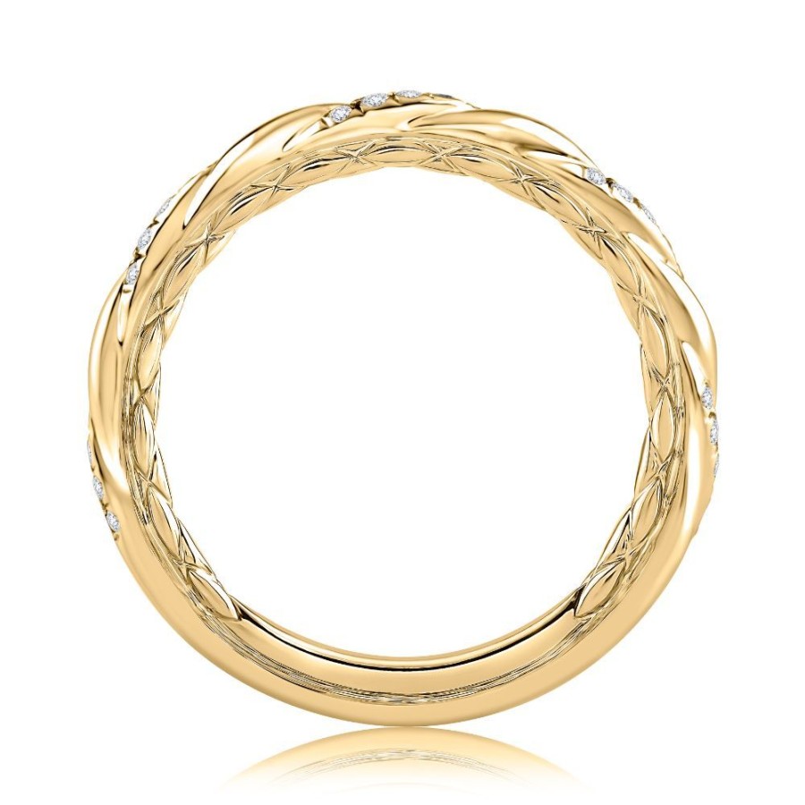 Jewelry A. JAFFE | A. Jaffe Twisted Diamond Stackable Ring