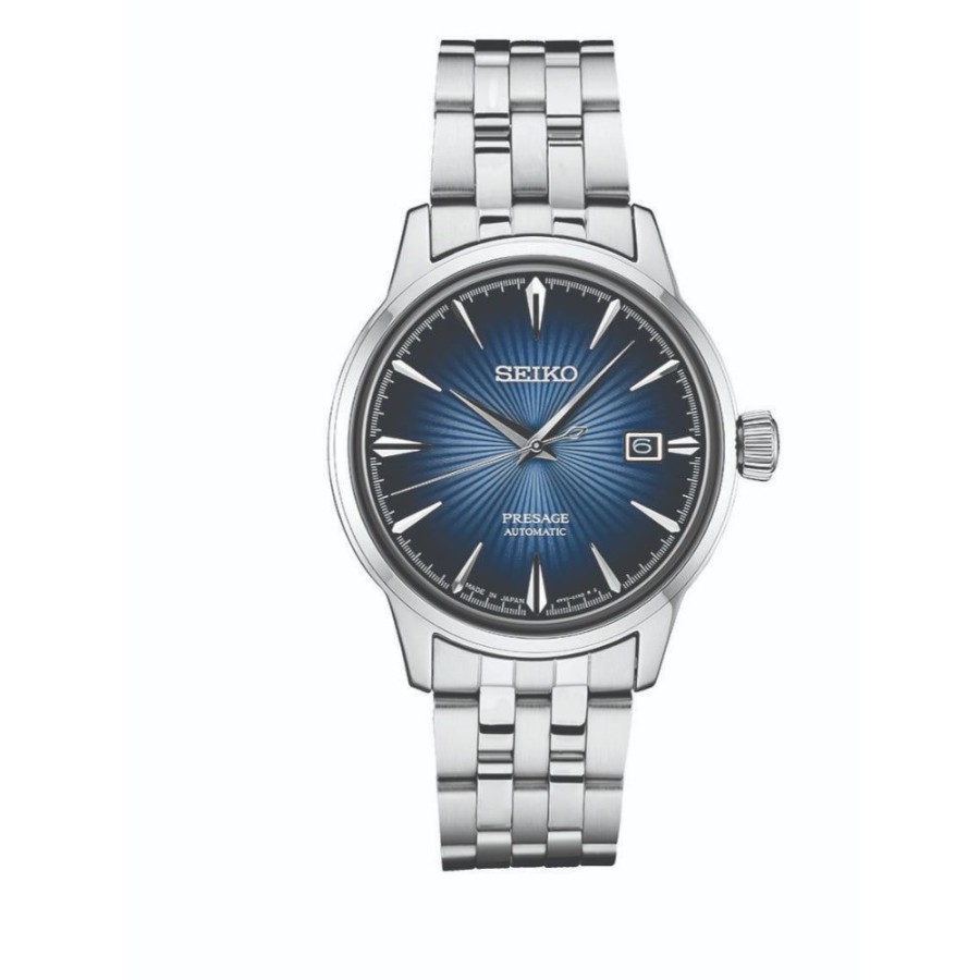 Timepieces Seiko | Seiko Presage 40Mm Automatic, Blue Dial/ Stainless Steel Case & Bracel