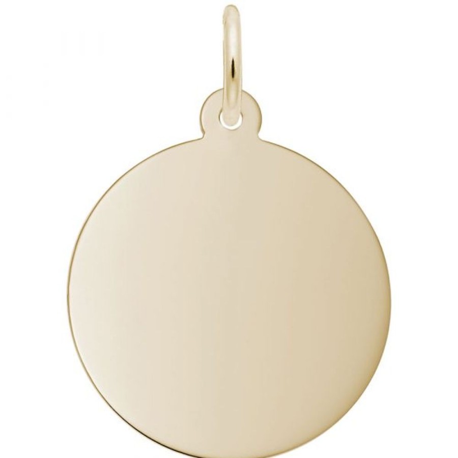 Jewelry Rembrandt | 14K Yellow Gold Medium Round Disc Charm