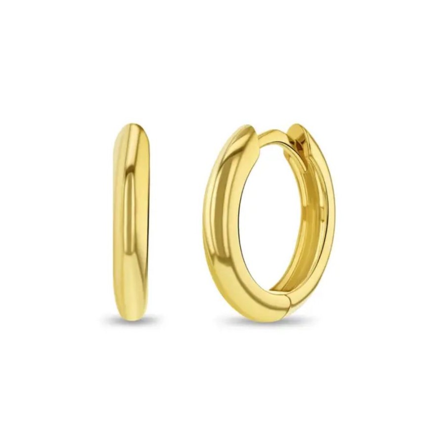 Jewelry Smyth Jewelers | Children'S 14K Gold Thick Polished Earrings