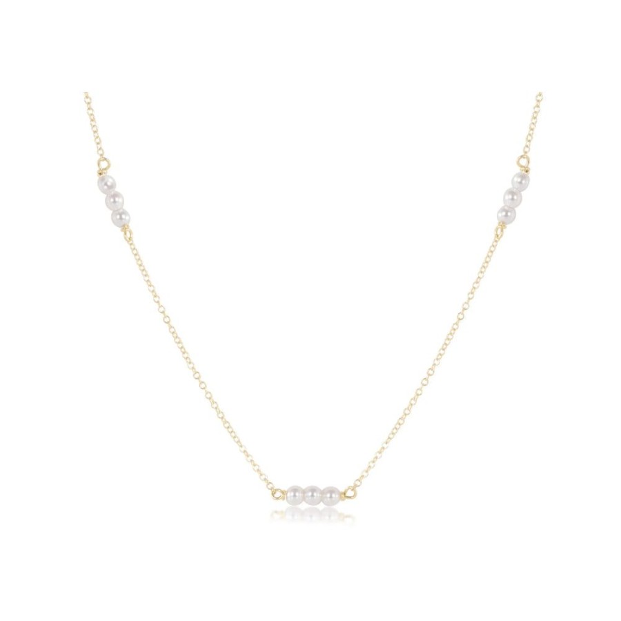 Jewelry enewton | Enewton Joy Simplicity Chain Gold Choker - 3Mm Pearl