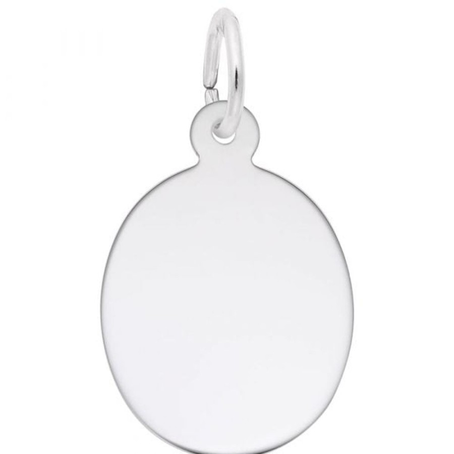 Jewelry Rembrandt | Sterling Silver Oval Disc Charm