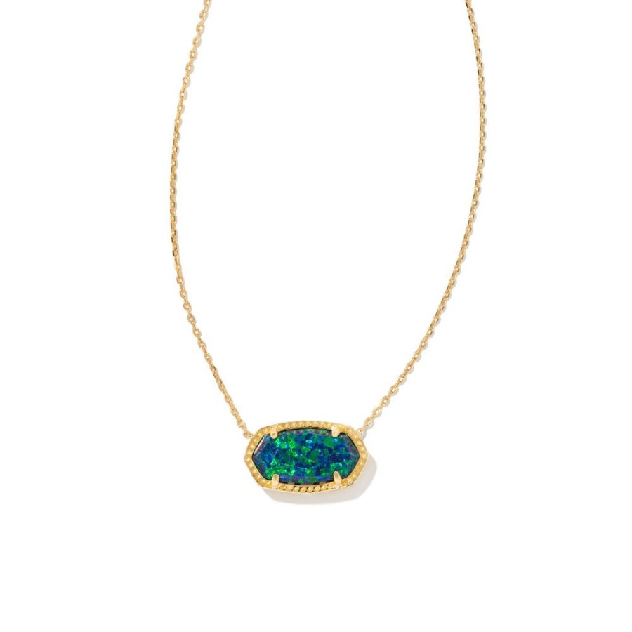 Jewelry Kendra Scott | Kendra Scott Elisa Gold Pendant Necklace In Opal