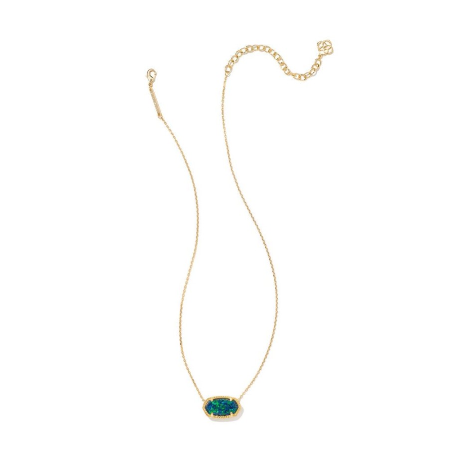 Jewelry Kendra Scott | Kendra Scott Elisa Gold Pendant Necklace In Opal