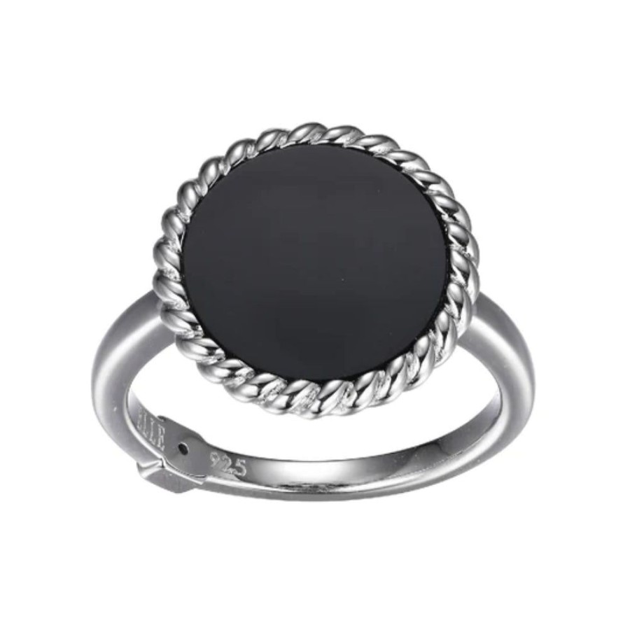 Jewelry Elle Jewelry | Elle "Nautical" Black Agate Ring