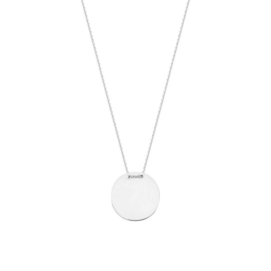 Jewelry Smyth Jewelers | Sterling Silver Engravable Round Disc Necklace